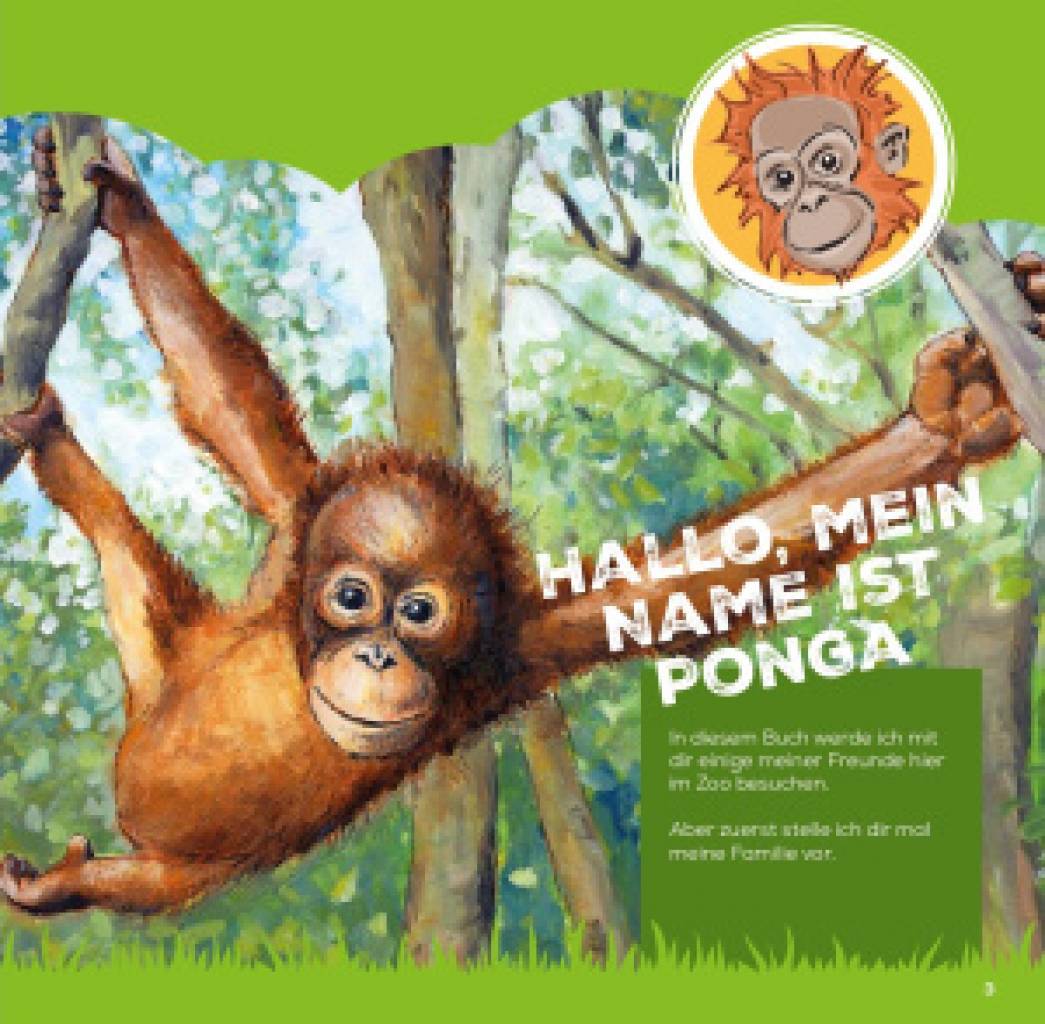 PONGA – das Orang-Utan-Mädchen und seine Freunde im Zoo